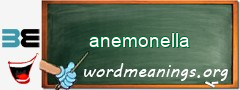 WordMeaning blackboard for anemonella